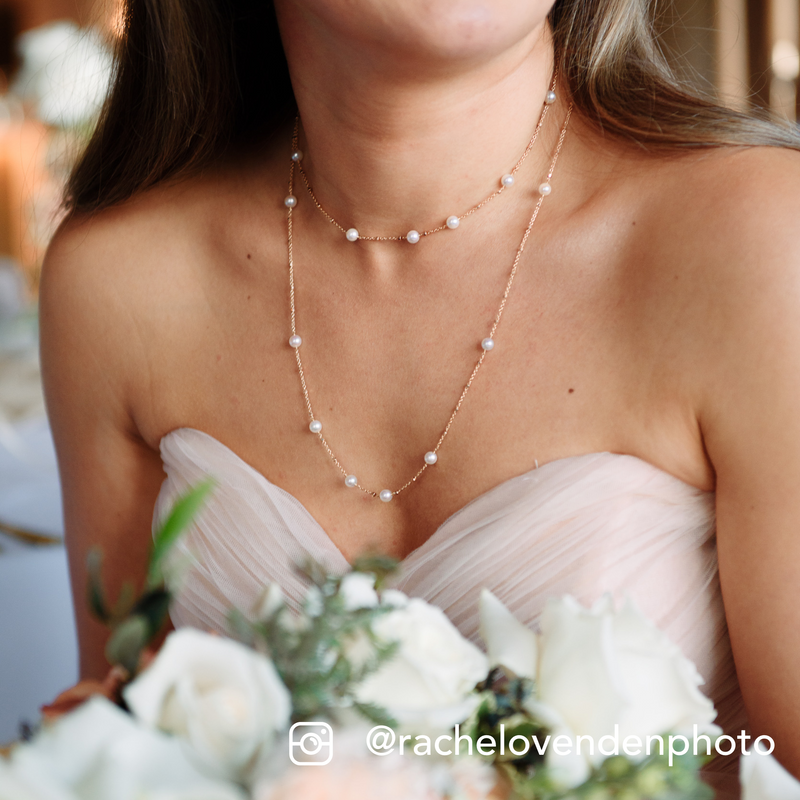 Akoya Pearl Chain Necklace - 18ct Rose Gold - 5-23021-01