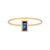 Vertical Baguette Cut Sapphire Stacking Ring, Size N - 9ct Yellow Gold - RG-S-VB-BSAP