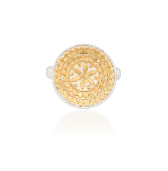 Classic Flower Dish Ring - Gold - 30RG-TWT