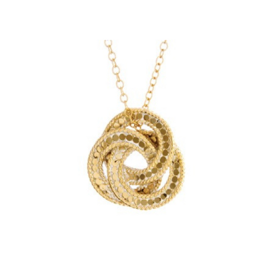 Timor Woven Disc Necklace - Gold - 311NGT