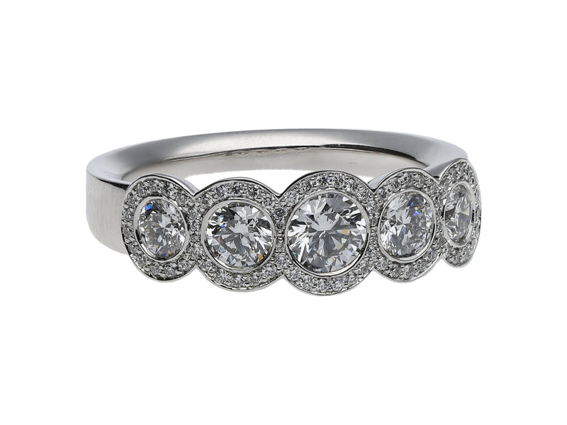 Five Stone Diamond Dress Ring, 1.23ct - 18ct White Gold