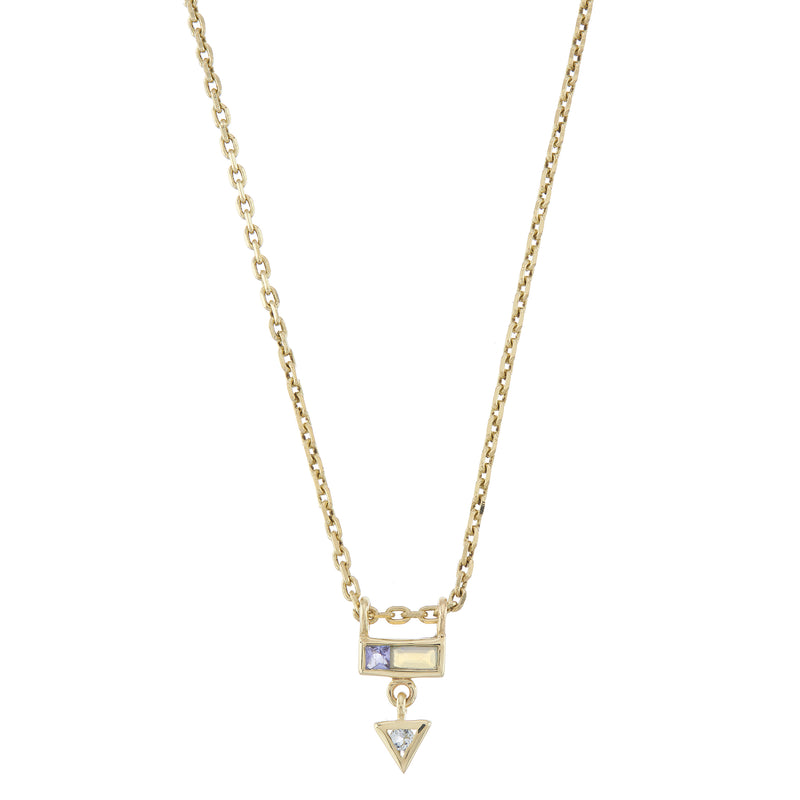 Mini AZ Multi Gemstone Pendant - 9ct Yellow Gold - NK-AZ-TANZ