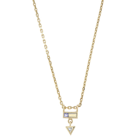 Mini AZ Multi Gemstone Pendant - 9ct Yellow Gold - NK-AZ-TANZ