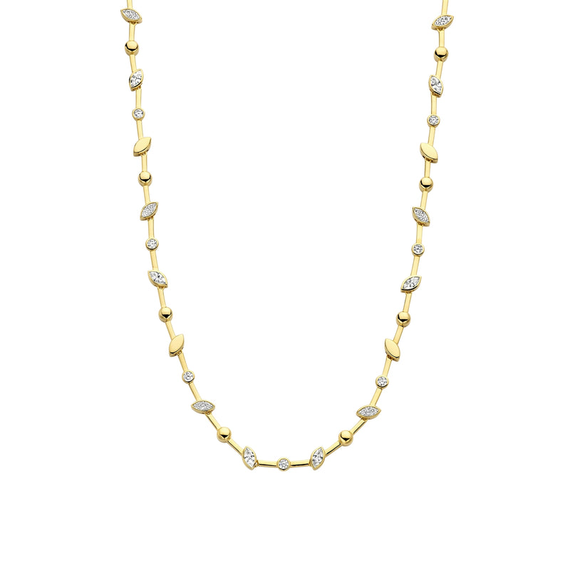 Milano Vintage Leaf Necklace - Gold - 34068ZY/42