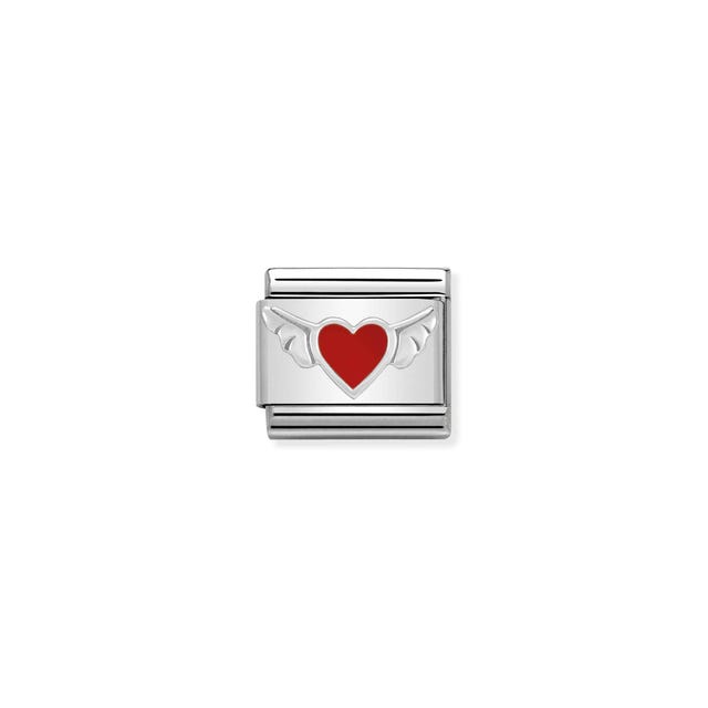 Composable Classic Heart & Wings Link - Silver - 330202/01