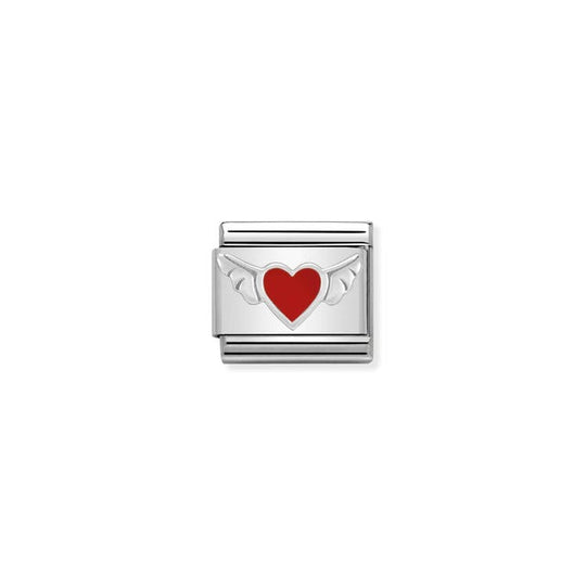 Composable Classic Heart & Wings Link - Silver - 330202/01