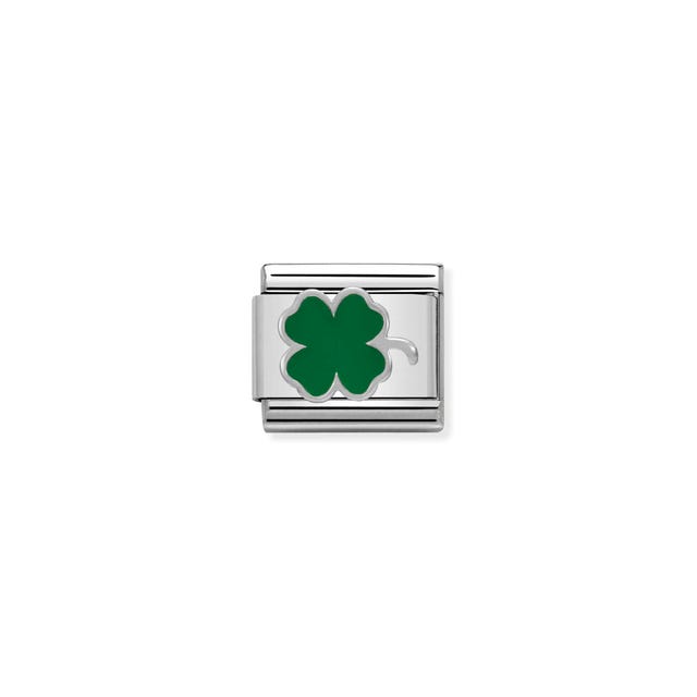 Composable Classic Green Clover Link - Silver - 330202/12
