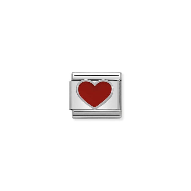 Composable Silver Red Heart Link - 330202/17