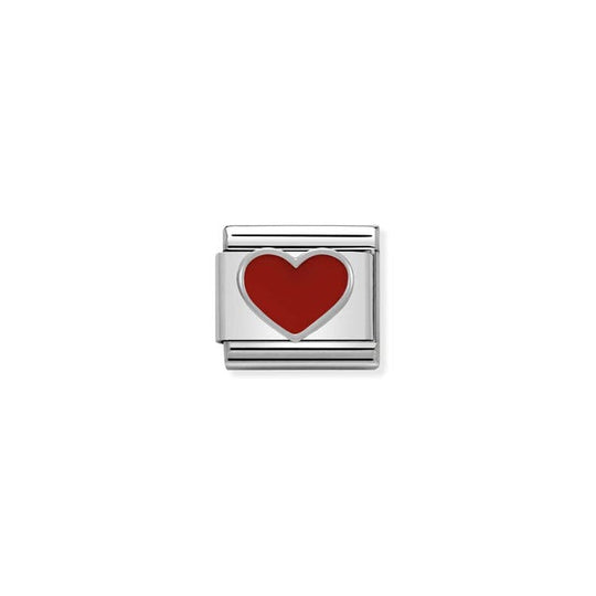 Composable Silver Red Heart Link - 330202/17