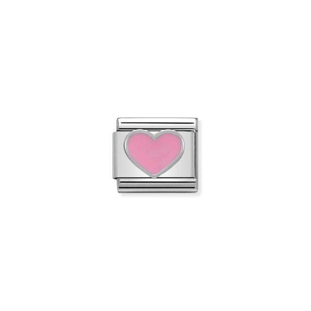 Composable Classic Pink Heart Link - Silver - 330202/18