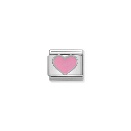 Composable Classic Pink Heart Link - Silver - 330202/18