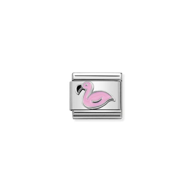 Composable Classic Pink Flamingo Link - Silver - 330202/43
