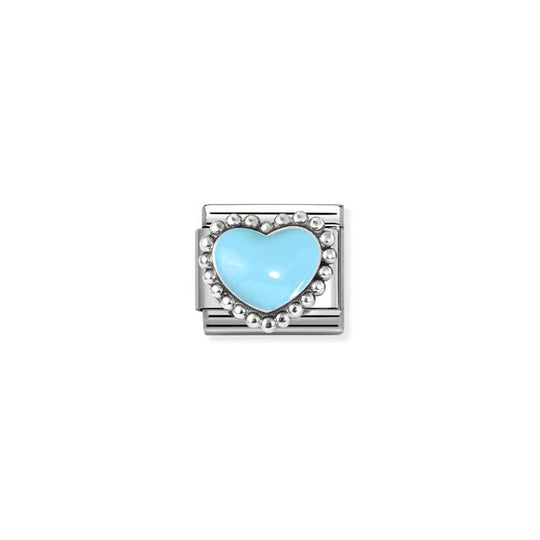 Composable Classic Pastel Blue Heart Link - 330204/34