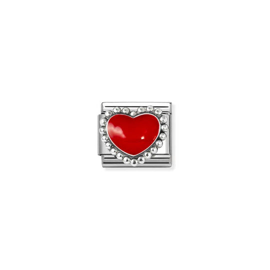 Composable Classic Raised Red Heart Link - Silver - 330204/39