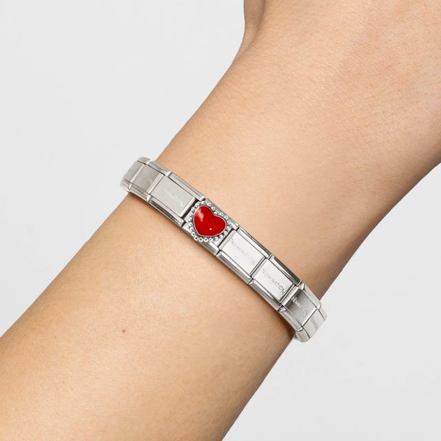 Composable Classic Raised Red Heart Link - Silver - 330204/39