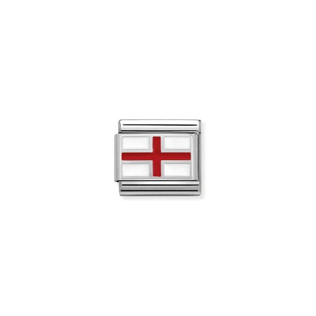Composable Silver England Flag Link - 330207/03
