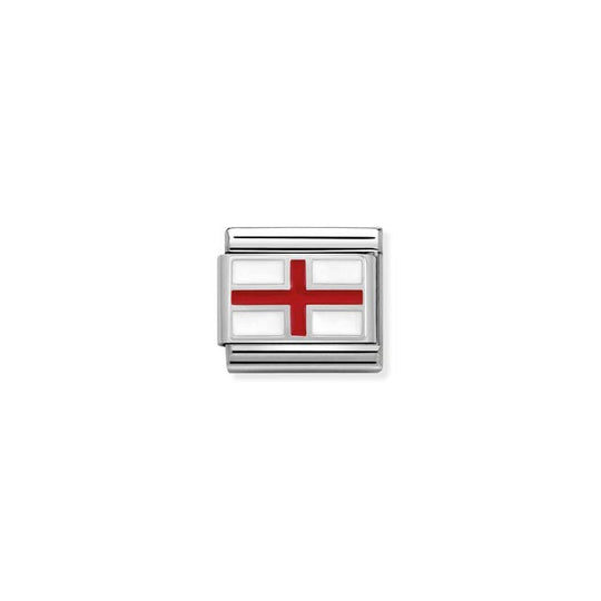 Composable Silver England Flag Link - 330207/03