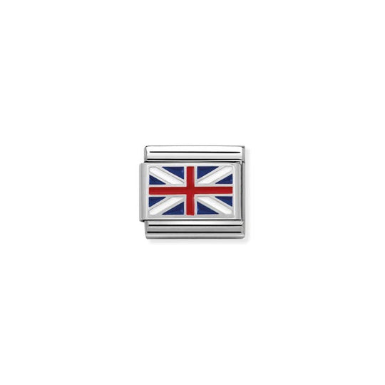Composable Silver Union Jack Flag Link - 330207/04