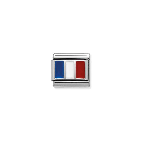 Composable Silver France Flag Link - 330207/12