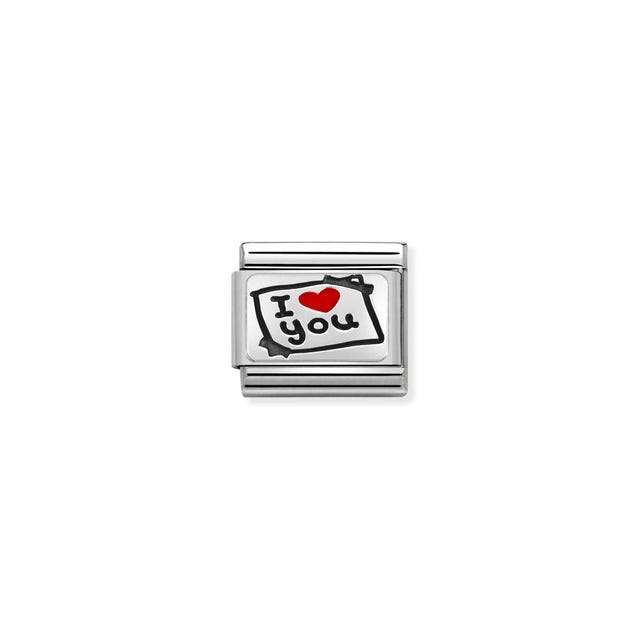 Post-It 'I Love You' Red Heart Link - Silver - 330208/50