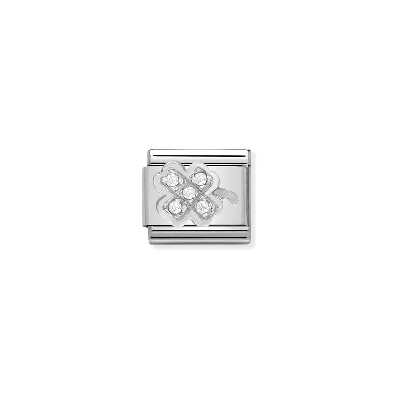 Classic Four Leaf Clover Link - Silver - 330304/07