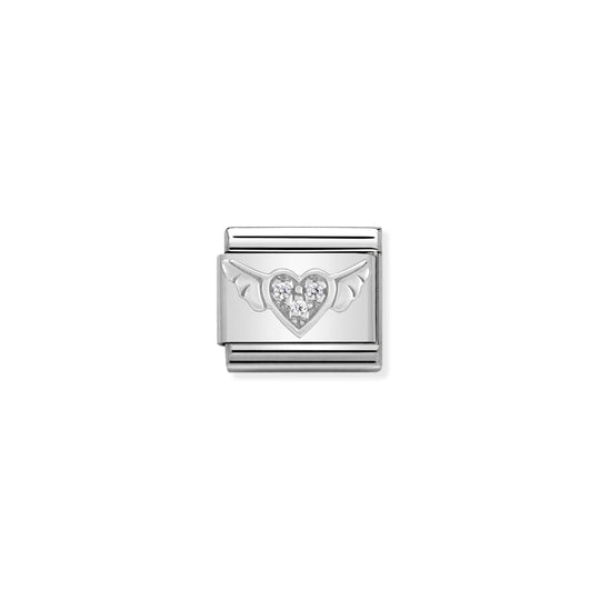 Composable Silver Flying Heart Link - 330304/12