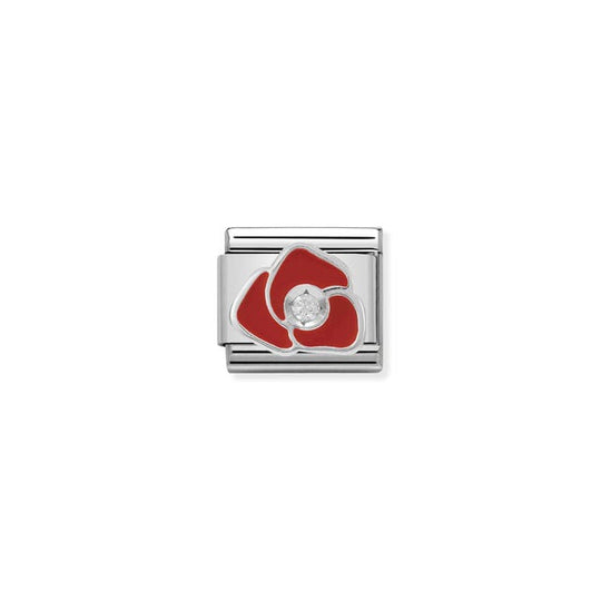 Composable Classic Rose Link - Silver/Red - 330305/05