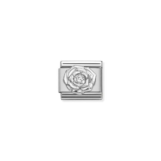 Composable Classic Rose With CZ Link - Silver - 330311/12