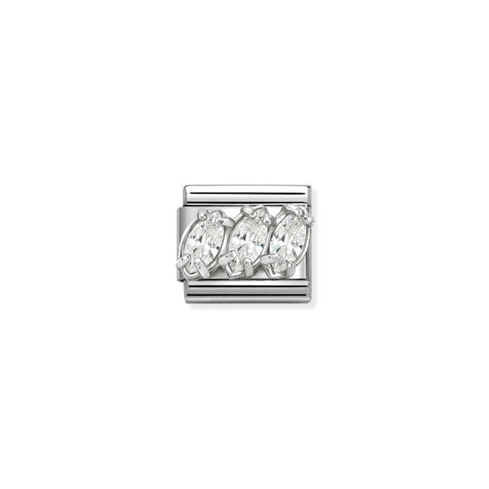 Composable Classic CZ Trilogy Link - Silver - 330329/05