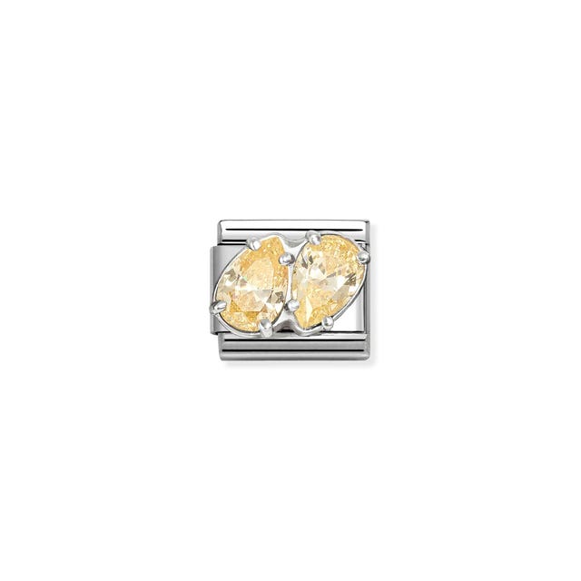 Composable Classic Yellow Double Drops Link - Silver - 330329/15