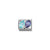 Composable Classic Light/Dark Blue Double Drops Link - Silver - 330329/18