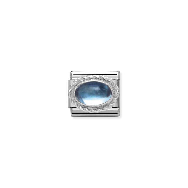 Composable Classic Blue Topaz Link - Silver - 330504/13