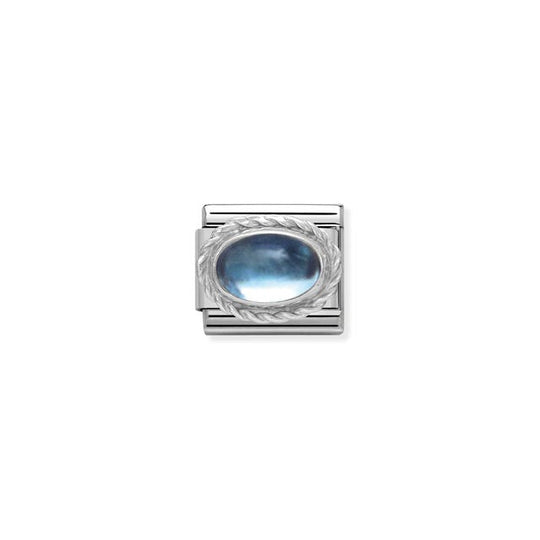 Composable Classic Blue Topaz Link - Silver - 330504/13