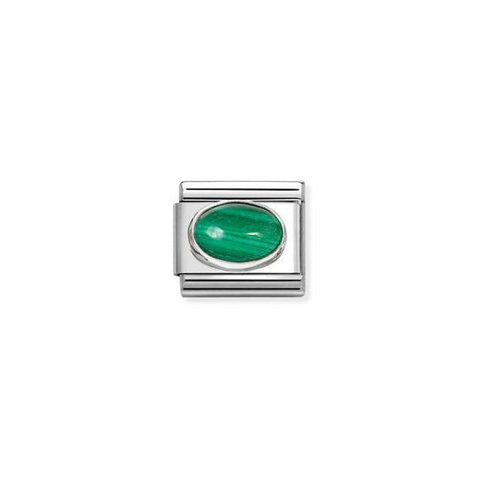 Composable Classic Malachite Stone Link - Silver - 330510/48