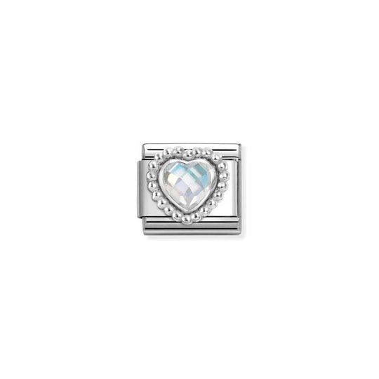 Composable Classic White CZ Heart Link - 330606/010
