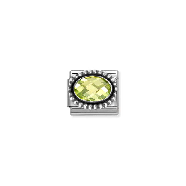 Composable Classic Green Vintage CZ Link - Silver - 330607/004