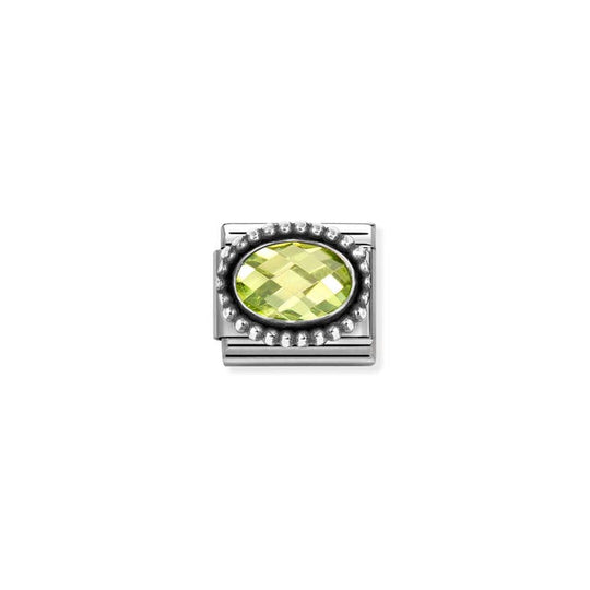 Composable Classic Green Vintage CZ Link - Silver - 330607/004