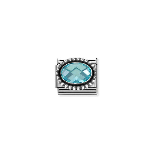 Composable Classic Light Blue Stone Vintage Link - Silver - 330607/006