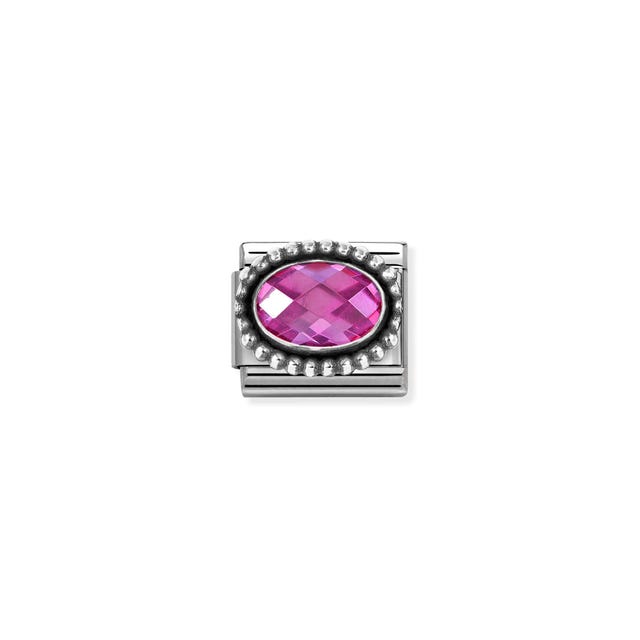 Composable Classic Fuschia Vintage CZ Link - Silver - 330607/030