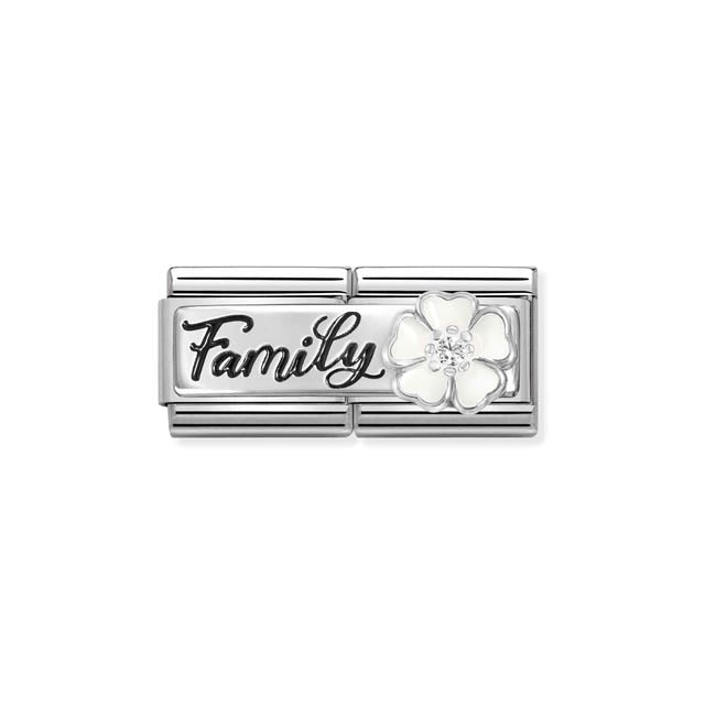 Composable Classic Family With Flower Double Link - Silver - 330734/17