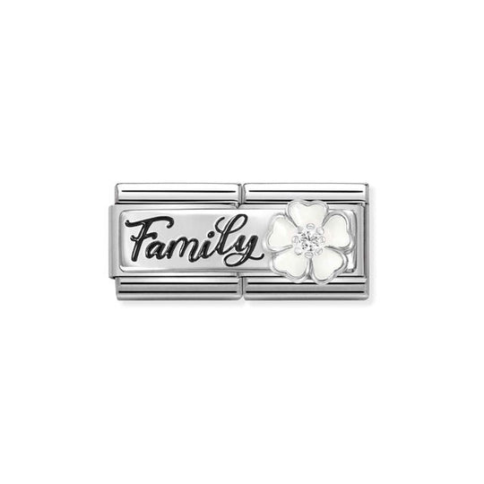 Composable Classic Family With Flower Double Link - Silver - 330734/17