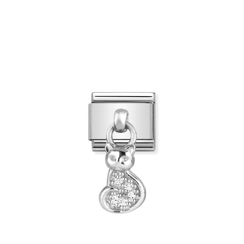 Composable Silver Cat Pendant Link - 331800/18