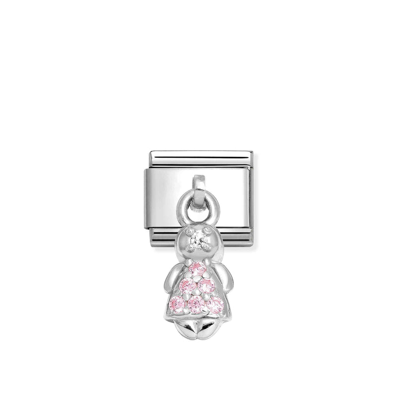 Composable Classic Pink Girl Pendant Link - 331800/28