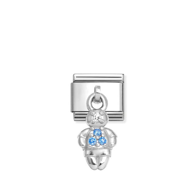 Composable Classic Blue Boy Pendant Link - 331800/29