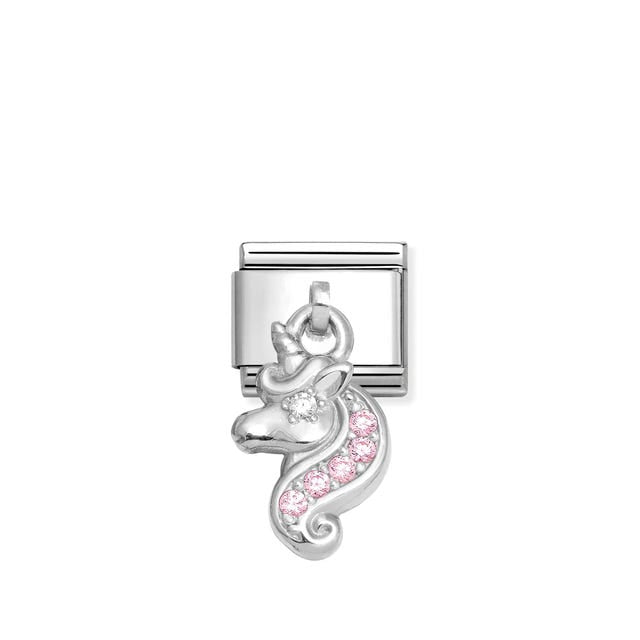Composable Classic Pink Unicorn Pendant Link - 331800/36