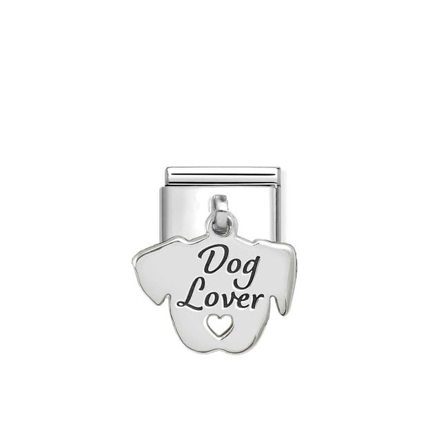 Composable Classic Dog Lover Pendant Link - Silver - 331811/13