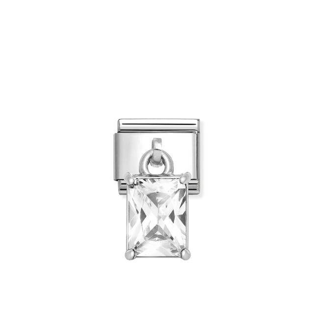 Composable Classic Rectangular CZ Pendant Link - 331812/11