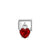 Composable Classic Red Heart Pendant Link - 331812/13