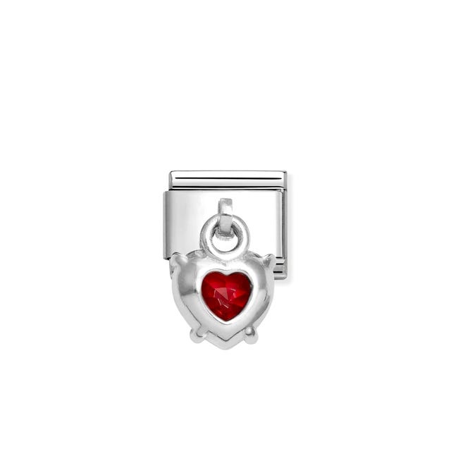 Composable Classic Red Heart Pendant Link - 331812/13
