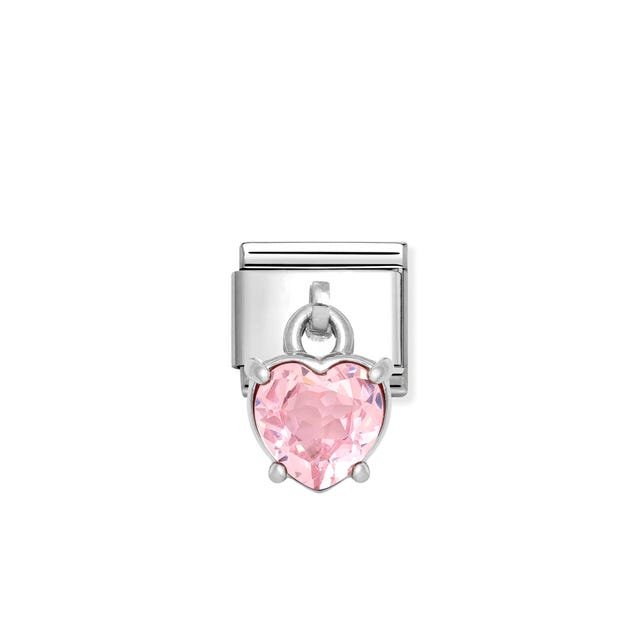 Composable Classic Pink Heart Pendant Link - 331812/14